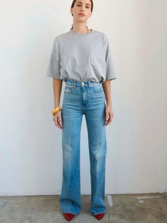 Jamie Haller Denim - Jamie Haller The Crease Jean in Worn Indigo